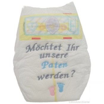 Preview: Windel Taufe Patenonkel Patentante